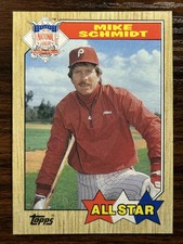 1987 Topps Baseball Mike Schmidt Philadelphia Phillies Base All Star #597