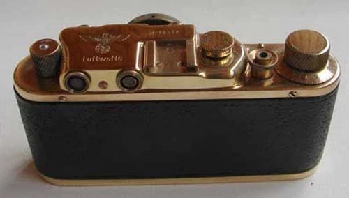 Leica II D Luftwaffe copia oro en estuche de cuero (copia FED-Zorki) Foto 4 de 4