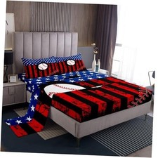 Baseball Bed Sheets Sports Theme Bedding Sheet for Kids Boys Queen Multi 17