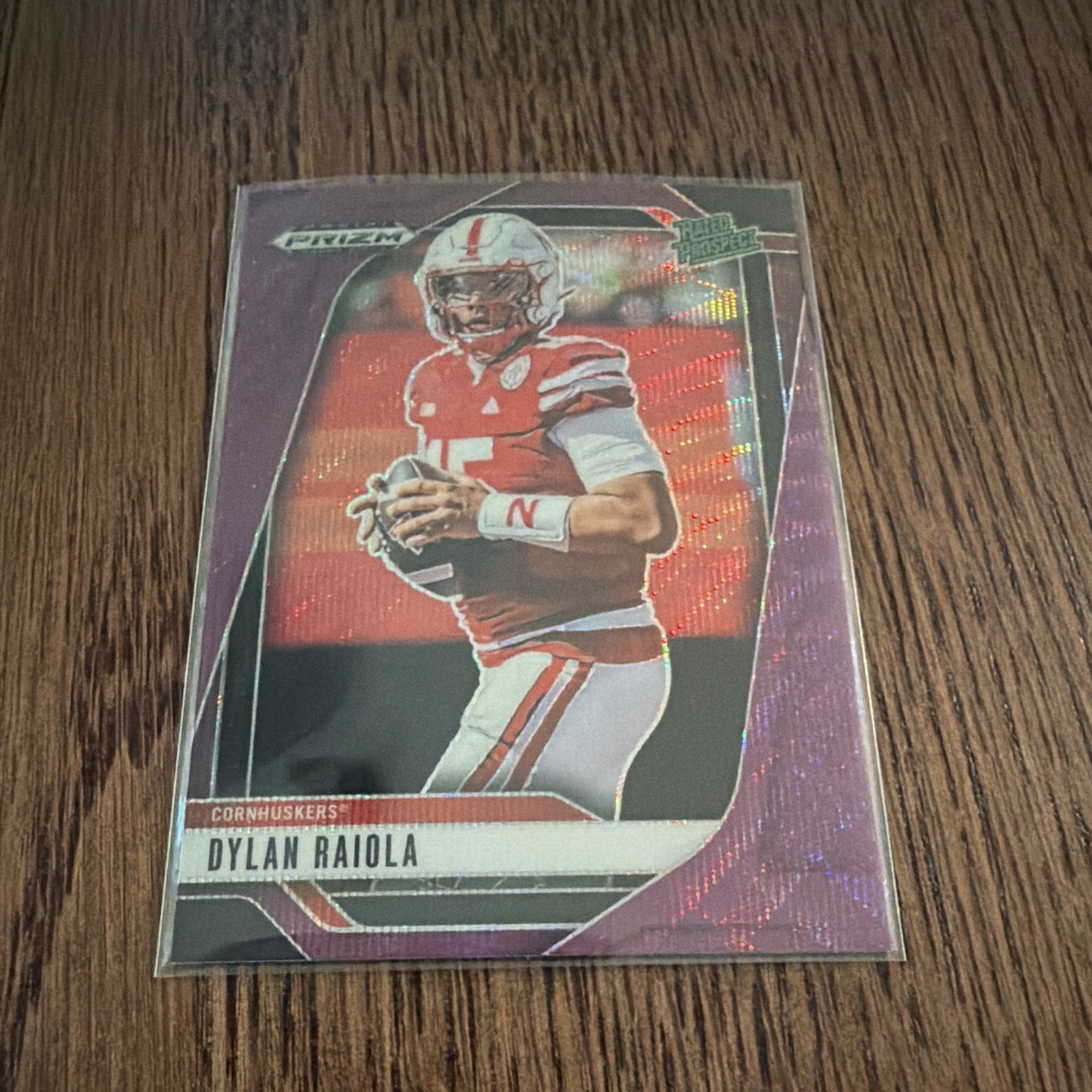 Panini 2025 Prizm Draft Picks Purple Prizm #158 Dylan Raiola Nebraska NCAA