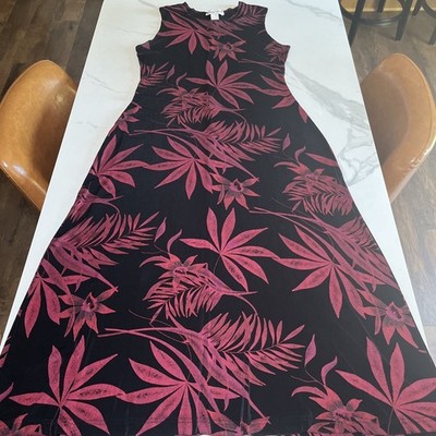 Ronni Nicole by Ouida Size 14 Black Red Slinky Knit Sleeveless