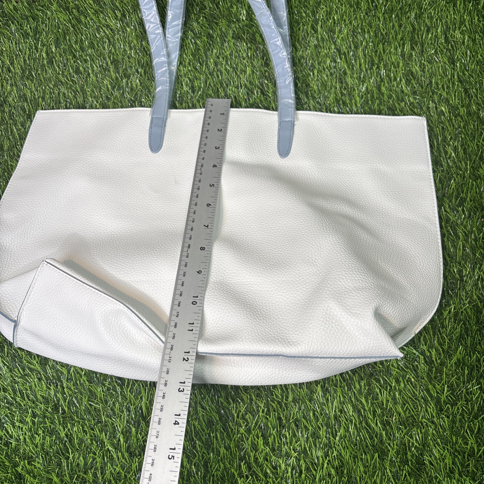 Calvin Klein Fragrance Tote Bag White Large Shoulder Bag NWT Gift w/ Flaw image 7