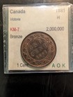 1881 H Large Cent Canadian Coin Highgrade Beauty — photo 4