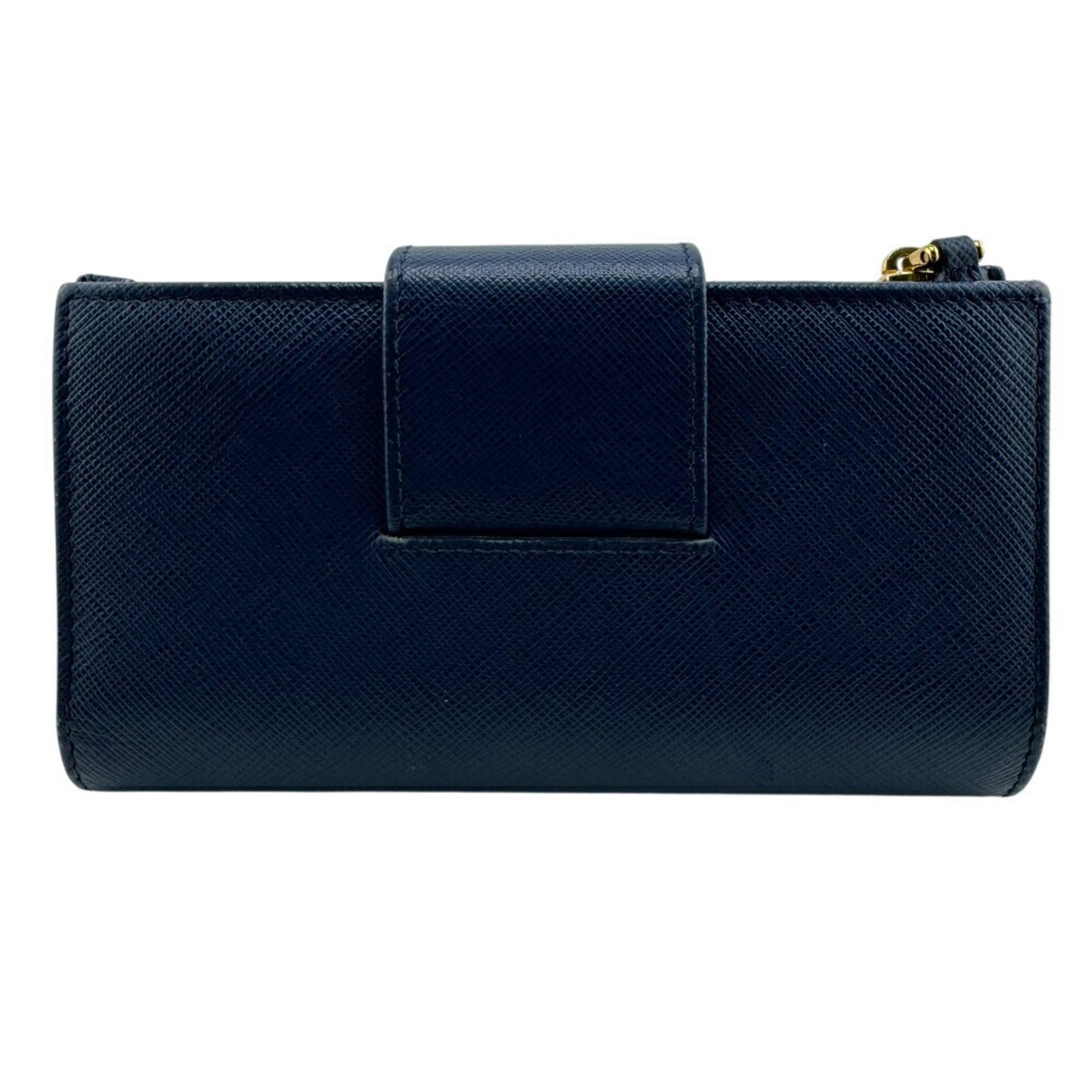 PRADA 1ML005 Flap Saffiano Bifold Wallet, Blue, Women's GZl1f7vs thumbnail 2