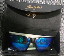MAUI JIM RED SANDS MJ432-2M Matte Black/Blue Hawaii POLARIZED AUTHENTIC Japan