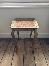 Vintage Italian Florentine Gold Gilt Baroque Side Table - Mid Century