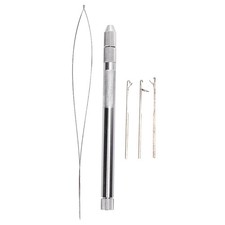 Aluminum Handle Hair Extension Looper Threader Micro Bead Pulling Needle Tool