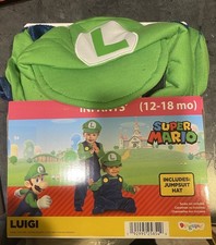 New Baby Posh Super Mario Bros. Luigi Jumpsuit Costume 12-18 Months