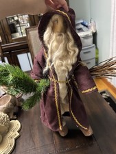 Primitive Rustic Style Handmade OOAK Santa Cloth Doll Tree Toys 19