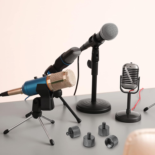 Adaptador de soporte de micrófono Frienda 4 piezas 5/8 hembra a 1/4 macho para trípode de montaje de cámara - Imagen 5 de 12