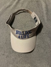 GC Visor Unisex One Size Bulldog 4 Life Embroidered Adjustable Gray Sun Visor