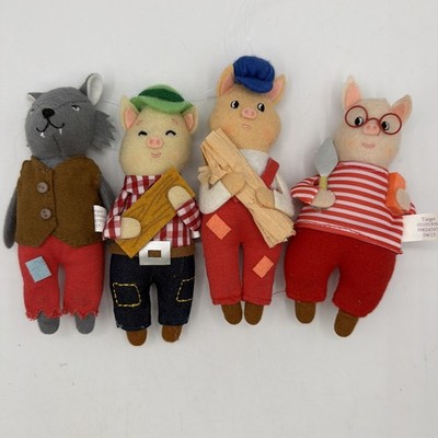 Target 2023 Wondershop Ornaments Felt Big Bad Wolf & Three Little Pigs Set Of 4