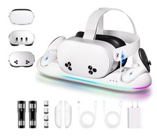 Charging Dock for Meta Quest 3/3S- Fast Charging Station Magnetic Charging Contr