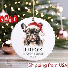 French Bulldog ornament, Dog Christmas Ornament personalized, Custom Pet Orna...