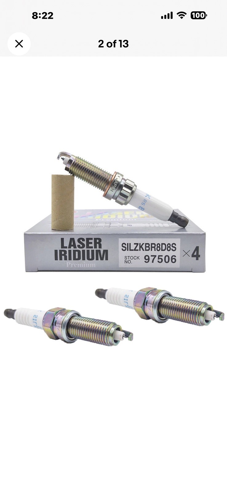SET OF 6 NGK 97506 SILZKBR8D8S Laser Iridium Spark Plugs