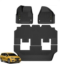 TPE Floor Mats Cargo Liners Compatible with Chrysler Pacifica 2017-2025 No