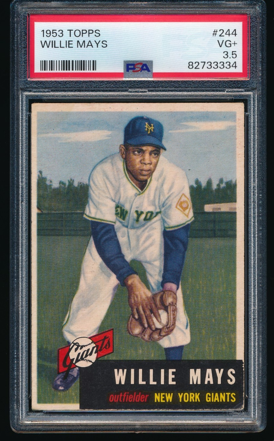 1953 Topps #244 Willie Mays New York Giants PSA 3.5 VG+