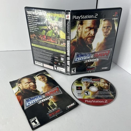 Sony PlayStation 2 PS2 CIB COMPLETE TESTED WWE SmackDown vs. Raw 2009 GH