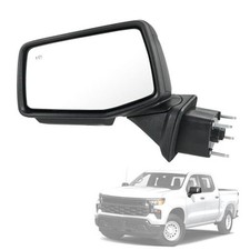 Door Mirror Left Driver Side Replacement For Chevy Silverado Left Driver-8PINS