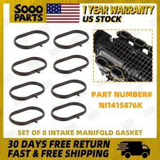 Set of 8 Intake Manifold Gasket For 2016-2024 Nissan Titan XD 2017-2024 Armada