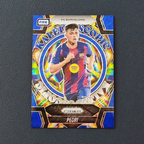 Pedri 2025-26 Panini Prizm FIFA #13 Kaleidoscopic Blue Shimmer 4/5