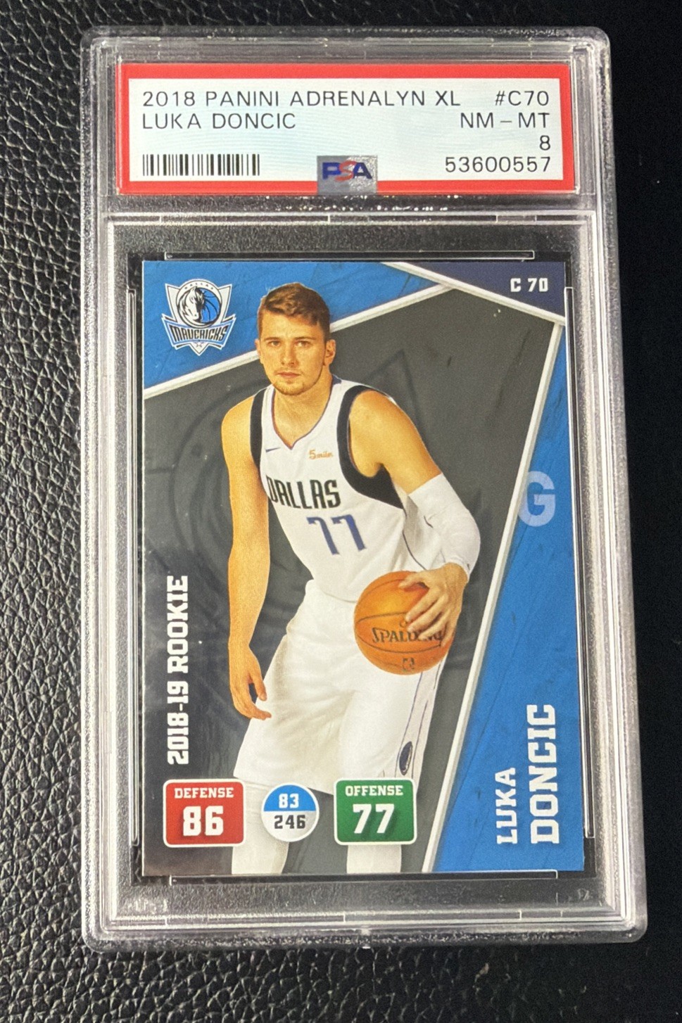2018 PANINI ADRENALYN XL #C70 LUKA DONCIC PSA 8 view 1