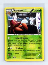 Parasect 2/162 Rare BREAKthrough Pokemon Card Reverse Holo Moderately Played