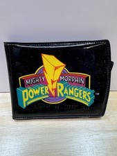 MIGHTY MORPHIN POWER RANGERS BLACK VINYL WALLET Vintage 1993 Saban