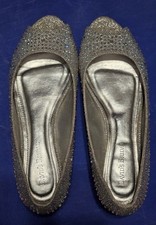 David's Bridal Damskie Stras / Brokatowe Płaskie Buty Rozmiar 10 Ślub Studniówka