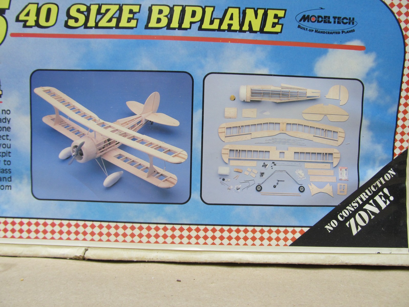 Vintage Model Tech Great Lakes 40 Size Biplane R/C Airplane Kit ...