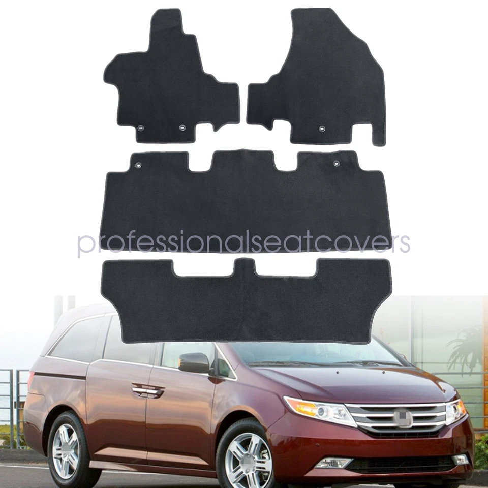 Alfombrillas delanteras y traseras nuevas alfombra terciopelo impermeable para Honda Odyssey 2011-2017 Foto 3 de 4