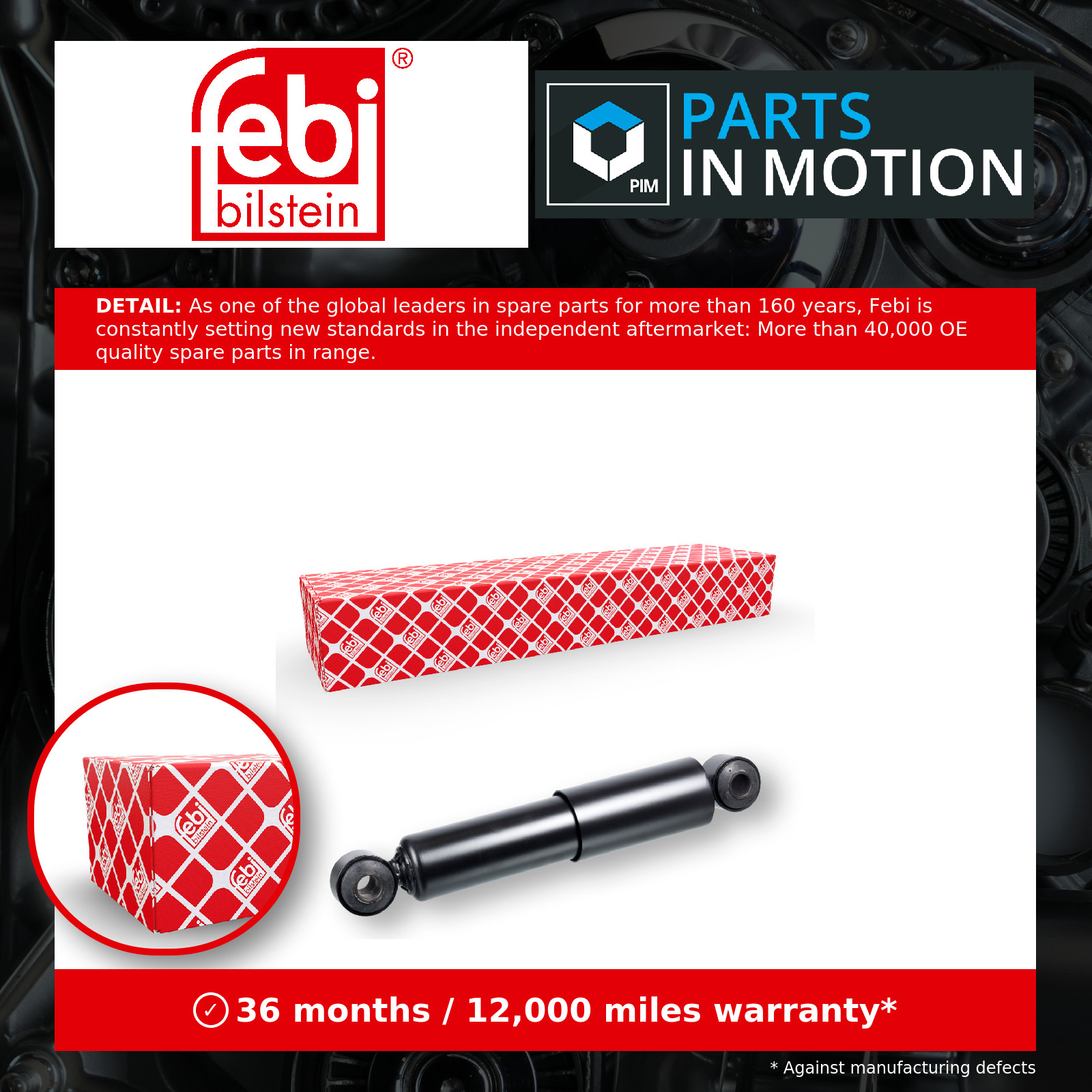 2x Shock Absorbers (Pair) Rear 20281 Febi Damper 0237027000 0237228900 Quality
