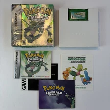 NICE! Pokemon Emerald Game Boy Advance Authentic CIB Plastic Seal Complete Box