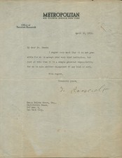 THEODORE ROOSEVELT - TYPED LETTER SIGNED 04/12/1916
