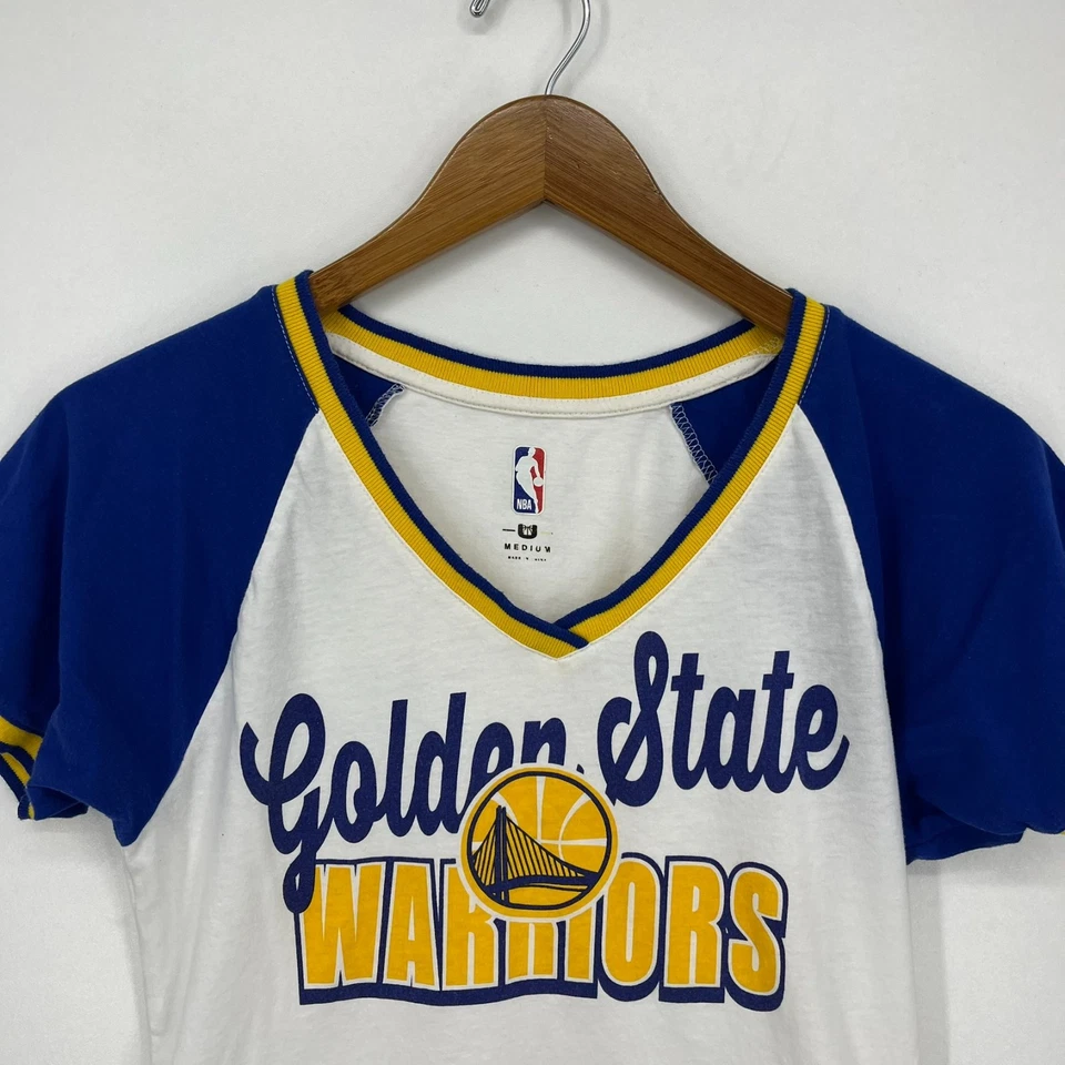 Camiseta de baloncesto Golden State Warriors para mujer talla M blanca cuello en V UNK Foto 2 de 4
