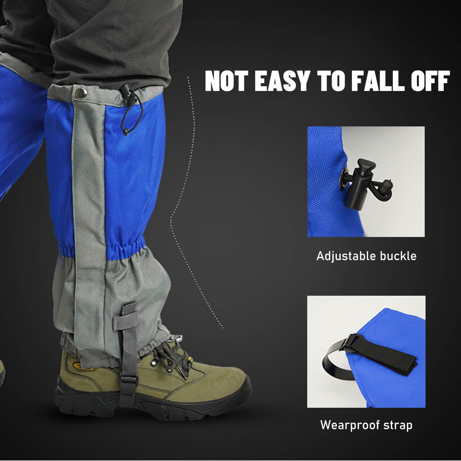 Leg Gaiters Wearproof Waterproof For Hiking Skiing Running //