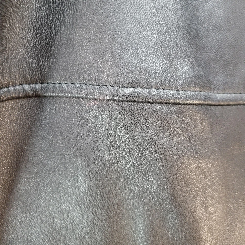 Chaqueta Kenneth Cole Reaction para Hombres 3XL Cuero Negro Cremallera Bolsillos Forrados Frontales Foto 3 de 4