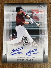 BRADY ALLEN 2017 LEAF PERFECT GAME AUTO BLACK BLANK BACK #1/1 MARLINS TIGERS