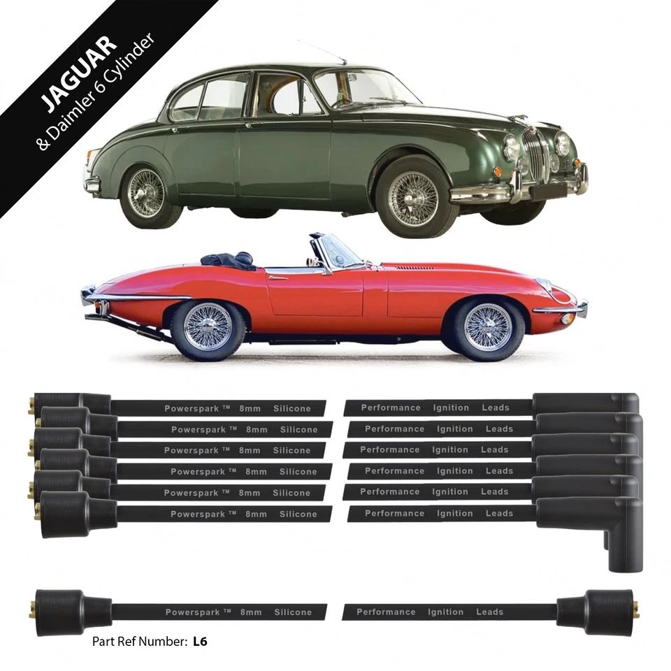 Jaguar Electronic Distributor High Energy Coil 8mm Black HT Leads 6 Cyl engines - Image 4 of 4