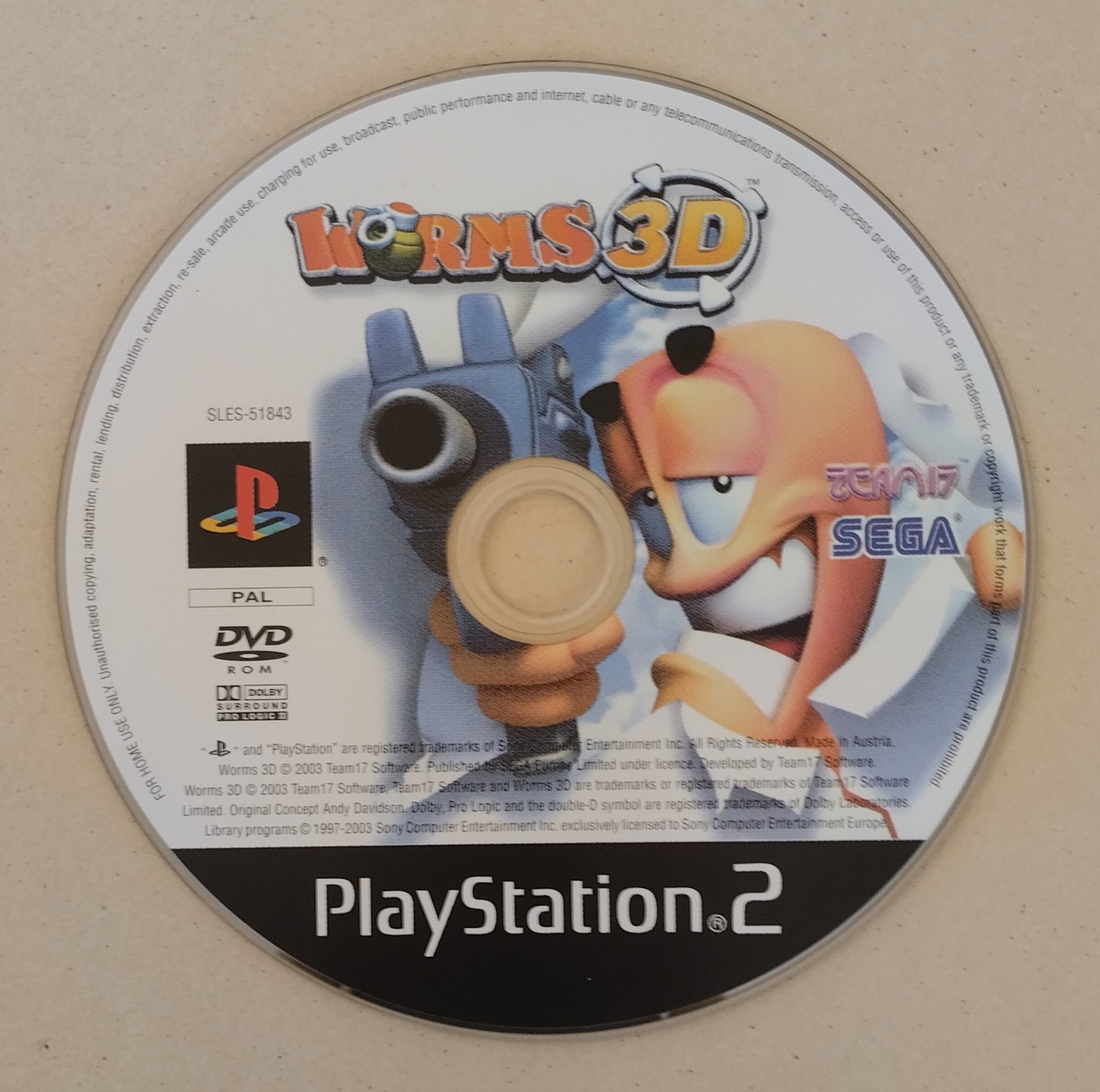Playstation 2 PS2 - Worms 3D