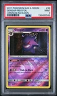 2017 POKEMON SUN & MOON CRIMSON INVASION #38 GENGAR-REVERSE FOIL PSA 9