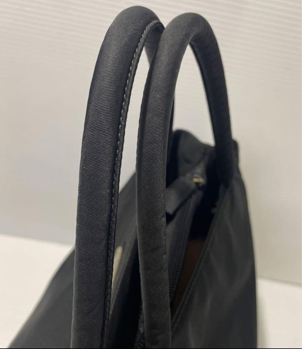 Prada Nylon Tessuto Black Tote Bag Vintage Authentic thumbnail 9