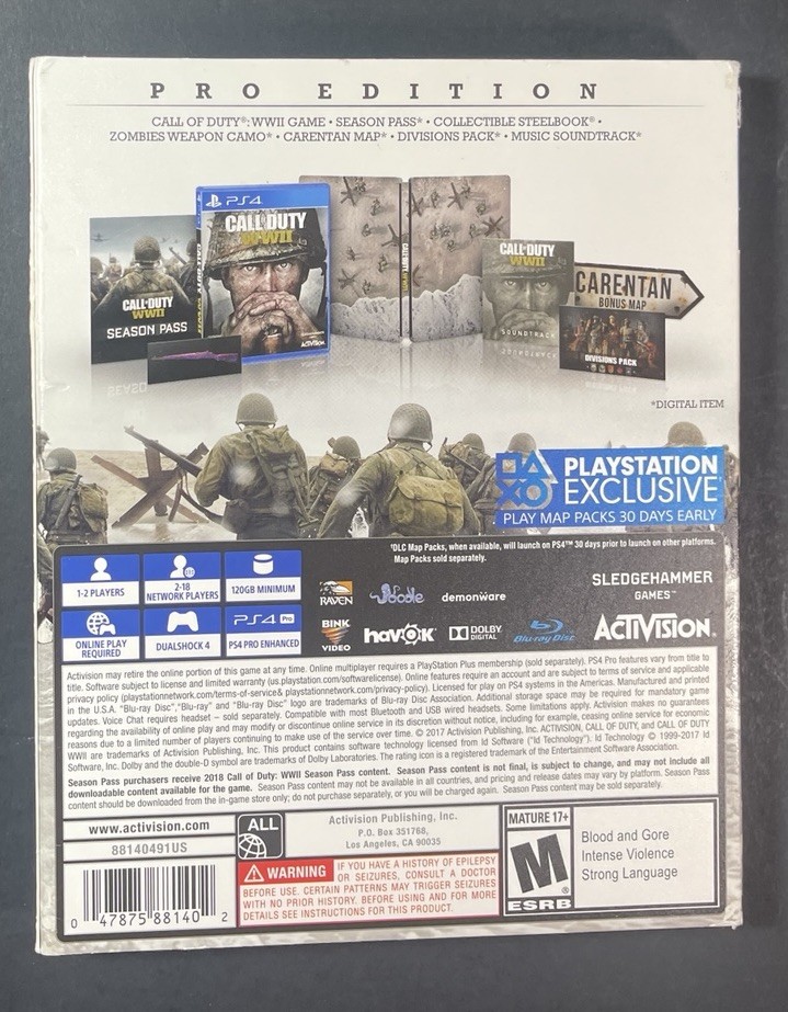 Call of Duty WWII [ Pro Edition STEELBOOK ] (PS4) USED | eBay
