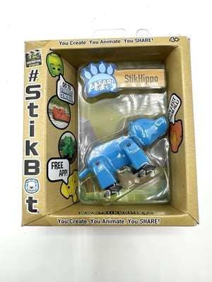 Stikbot Safari Pets Clear Create Animation Blue Hippo New Stikhippo