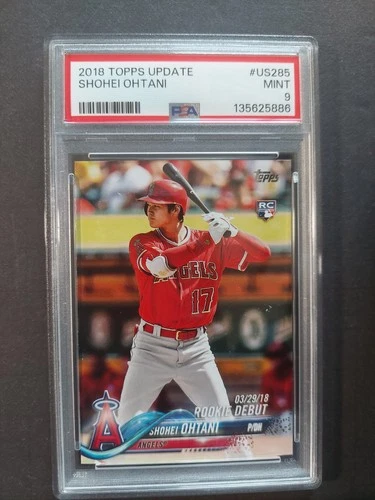 SHOHEI OHTANI 2018 TOPPS UPDATE ROOKIE RC #US285 PSA 9 MINT! LA DODGERS