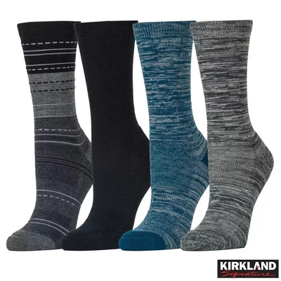 Kirkland Signature Ladies Merino Wool Blend Sock 4 Pack One Size 4-8.5