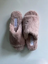 Top Moda Daisy-66 Mauve Fuzzy Platform Slippers Size 8 NIB