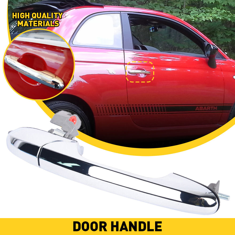 for Fiat 500 Door Handle Front Passenger Right Chrome Side RH Hand