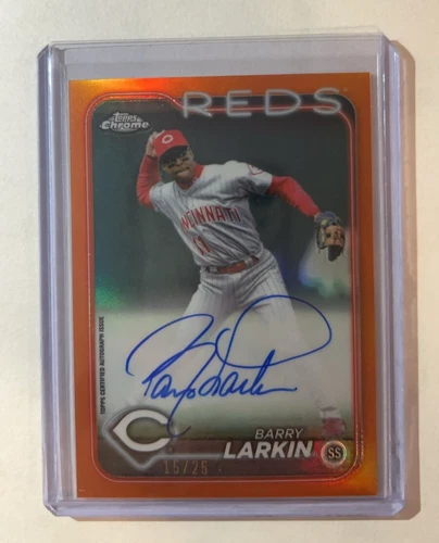 2024 TOPPS CHROME UPDATE CHROME LEGENDS AUTO #BL BARRY LARKIN 15/25