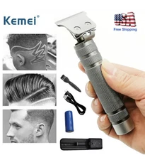 Kemei 1974B Metal Pro Cordless Trimmer Wireless Portable Hair Clipper